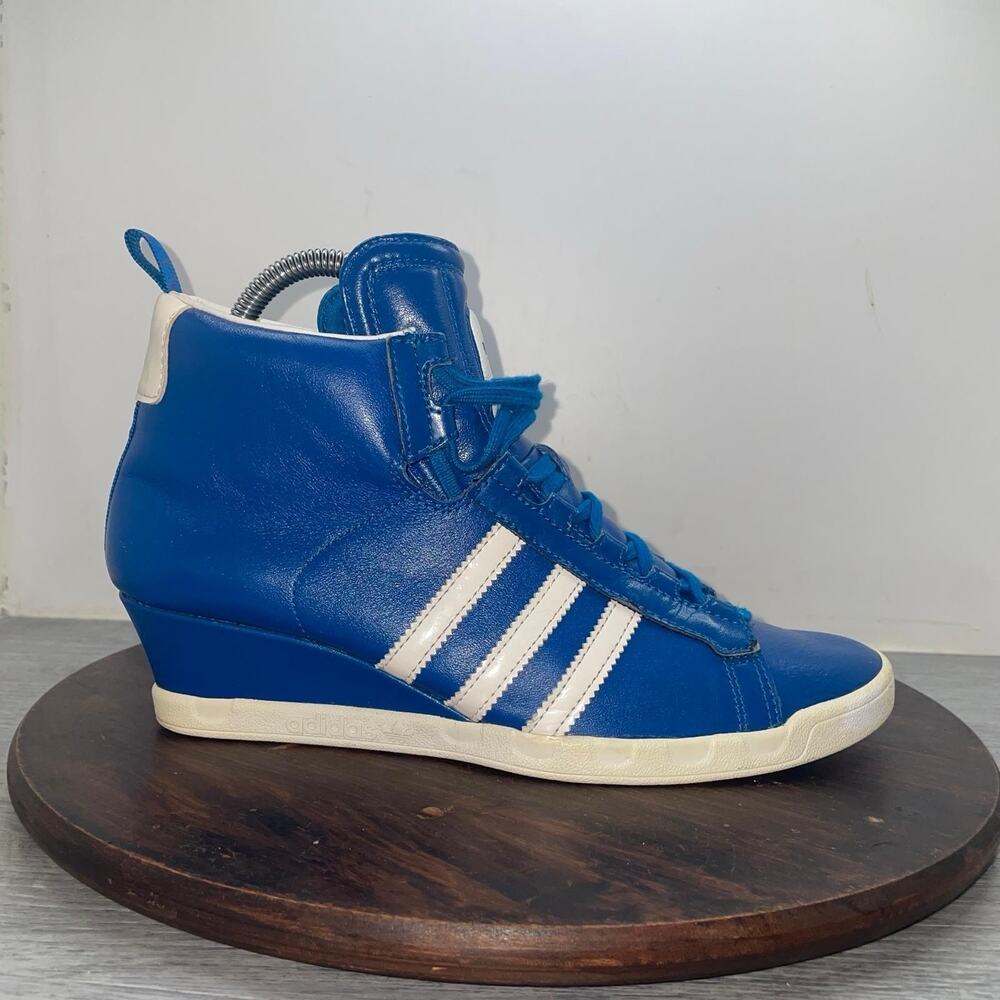 Adidas Originals Hidden Heel Wedge Sneakers Electric Blue & White Size US 9 RARE